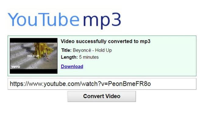 Скриншот Youtube-mp3.org