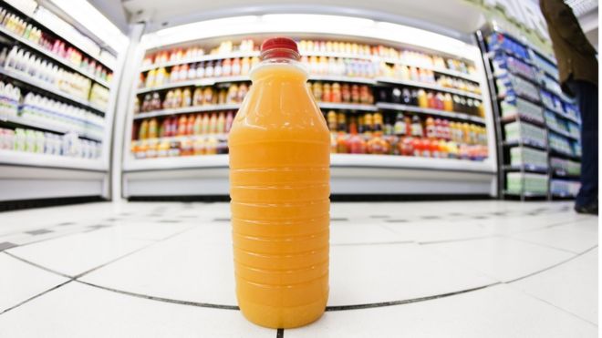 suco de laraja no supermercado