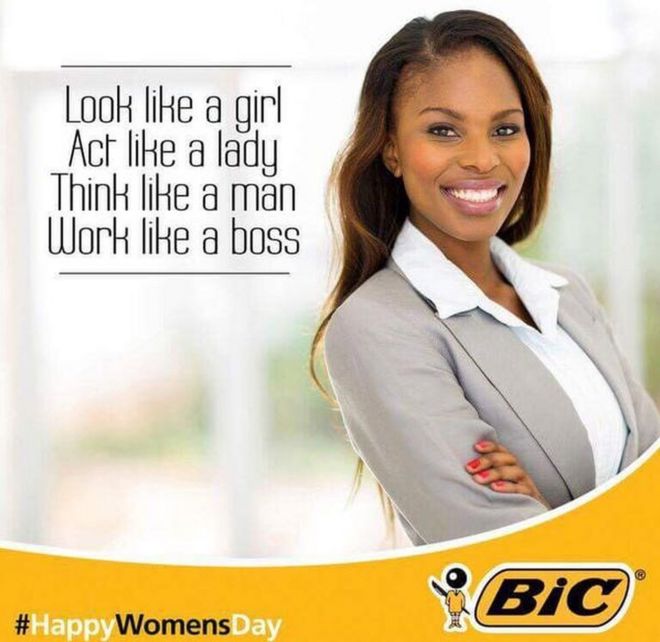 Image result for sexist bic ad
