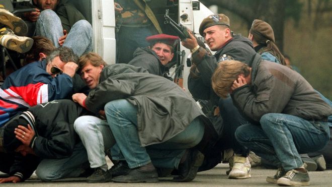 Нападение на боснийцев в Сараево, апрель 92