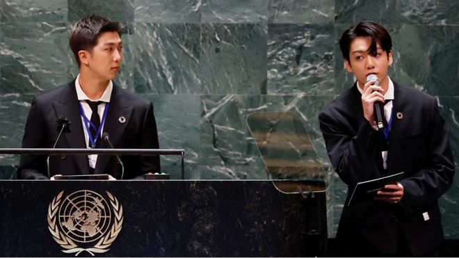 The UN general debate opened with K-pop band BTS, followed by a speech about sustainable development.