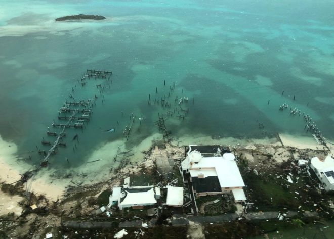 Devastación en las islas Ábaco