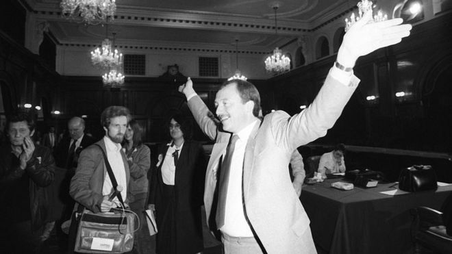 Кен Ливингстон, лидер Совета Большого Лондона (GLC), Лондон, 21 сентября 1984 г.