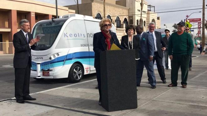 Lançamento do veículo autoguiado em Vegas