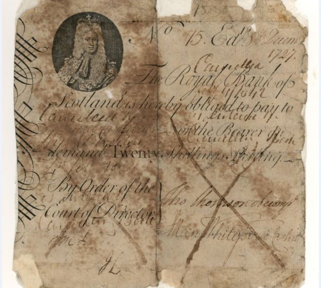 Первый дизайн RBS с лицом, 1727