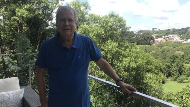 José Dirceu na casa onde recebeu a BBC, em Curitiba