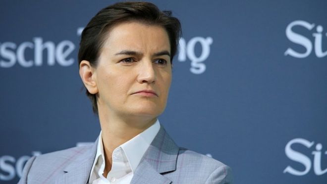Премьер-министр Сербии Ана Брнабич принимает участие в заседании 12-го экономического саммита в Берлине