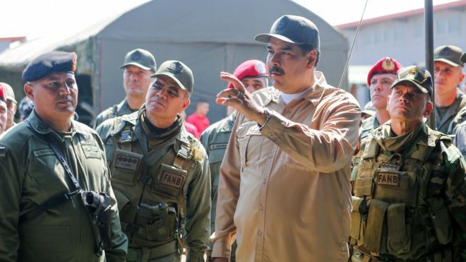 Президент Мадуро ведет военные учения в Каракасе - 27 января