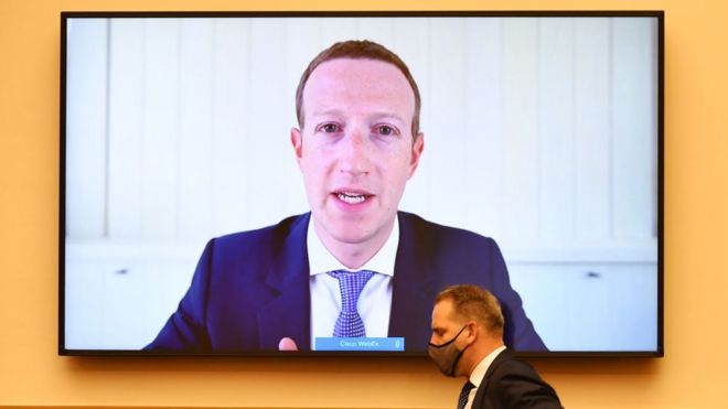 Босс Facebook Марк Цукерберг дал показания перед Судебным комитетом Палаты представителей США в июле по поводу антимонопольного законодательства