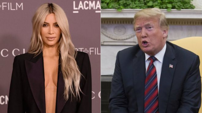 Kim Kardashian West y Donald Trump.