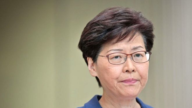 Carrie Lam, líder ejecutiva de Hong Kong.