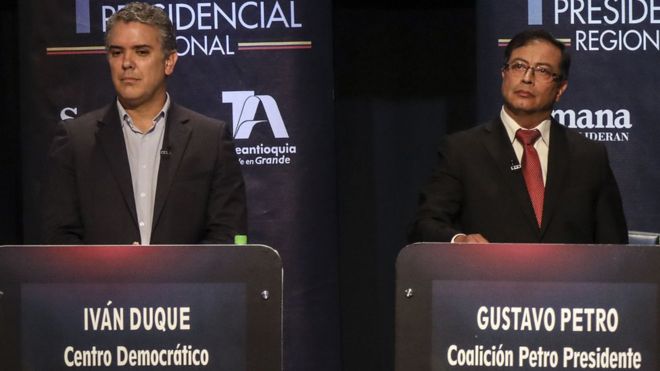 Iván Duque y Gustavo Petro