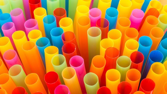 A collection of colourful drinking straws