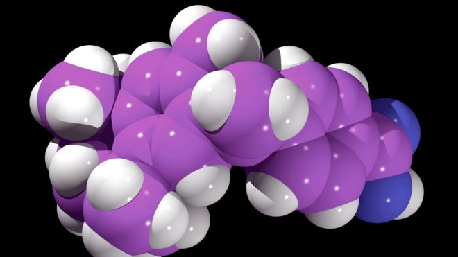 Bexarotene chemotherapy drug molecule