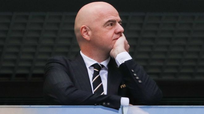 Le patron de la Fifa, Gianni Infantino, a partager sa tristesse au micro de la BBC.