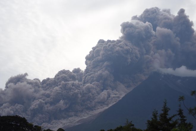 Erupção do Vulcão de Fogo, na Guatemala