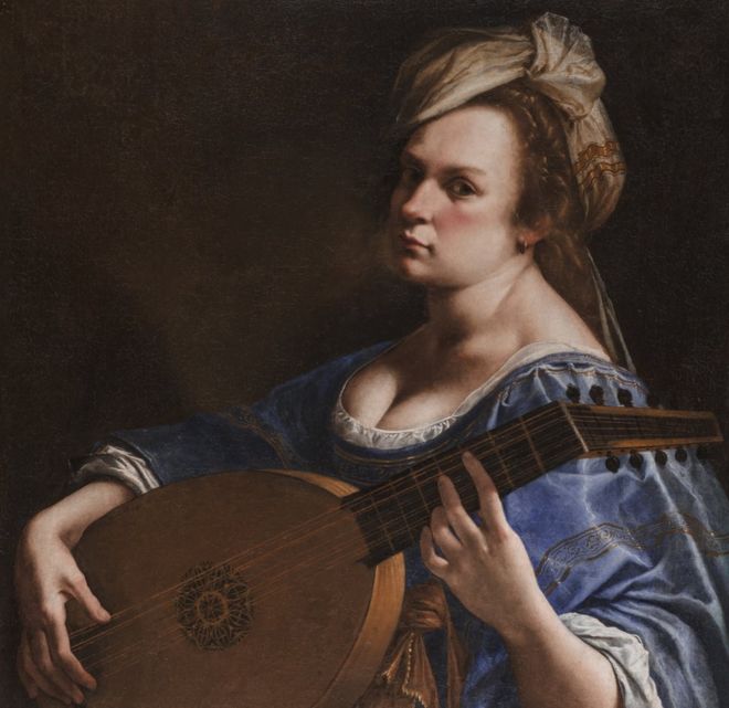"Autoritratto come suonatrice di liuto" de Artemisia Gentileschi. 1617-18