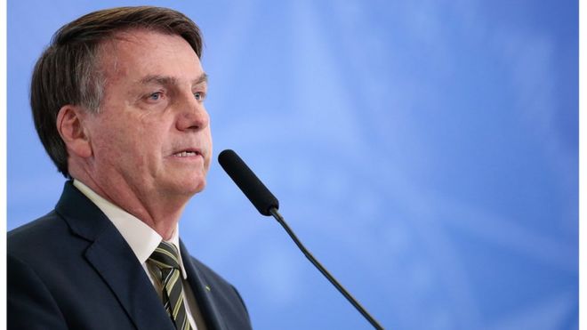 Presidente Jair Bolsonaro em discurso
