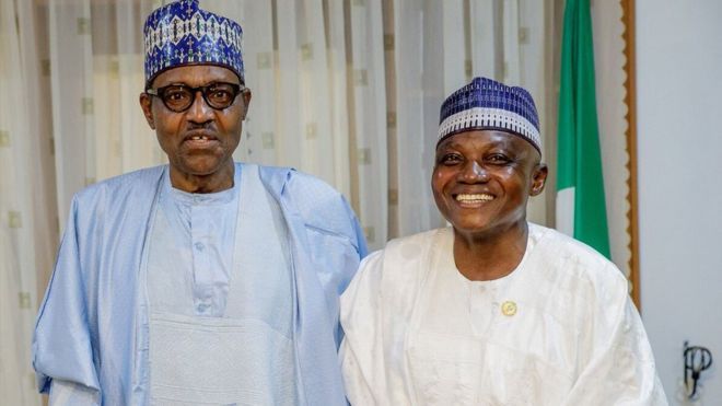 President Buhari and Garba Shehu