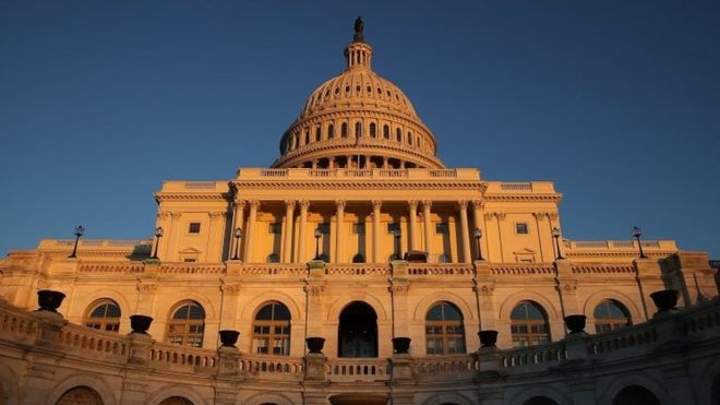 Капитолий в Вашингтоне. Фото: 18 января 2018 года