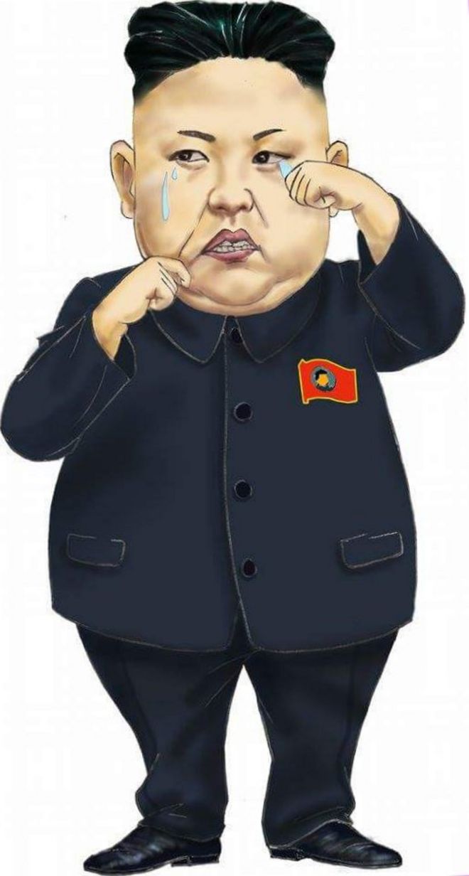 Иллюстрация северокорейского лидера Ким Чен Ына