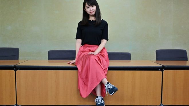 Yumi Ishikawa sits in trainers