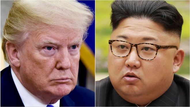 미국 도널드 트럼프 대통령과 북한 김정은 위원장