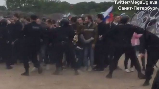 Задержания на демонстрации в Санкт-Петербурге
