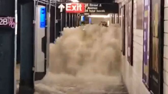 Subway flooding