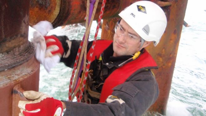 Francois Botha trabajando offshore