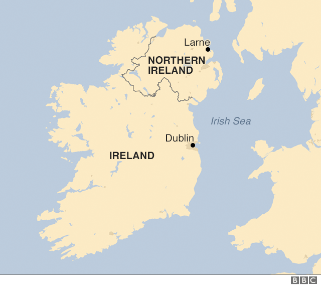 Карта с ирландской границей