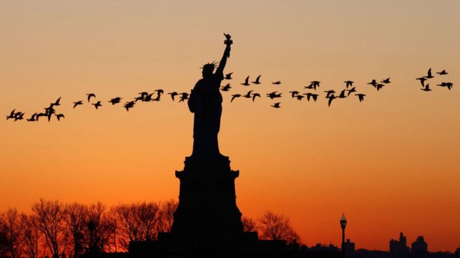 The Statue of Liberty has long served as a symbol of US immigration