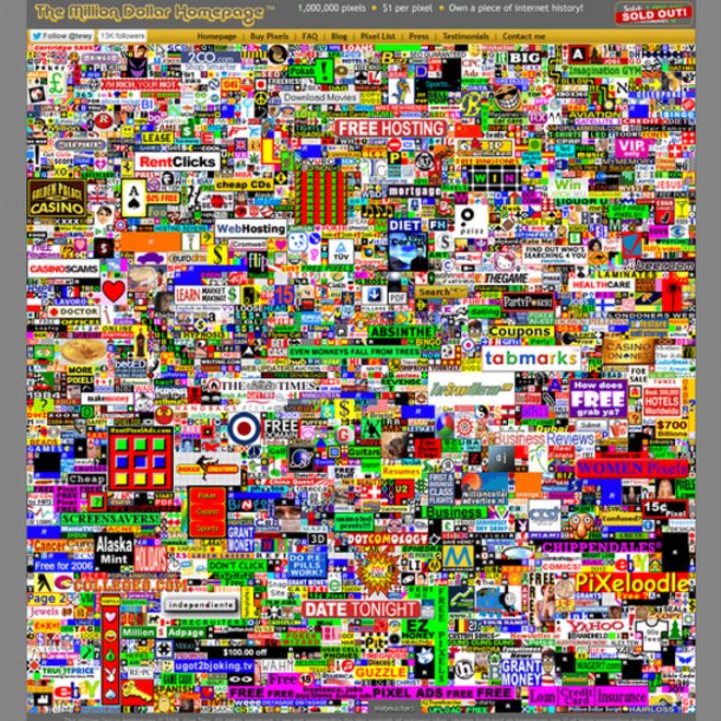 The Million Dollar Homepage