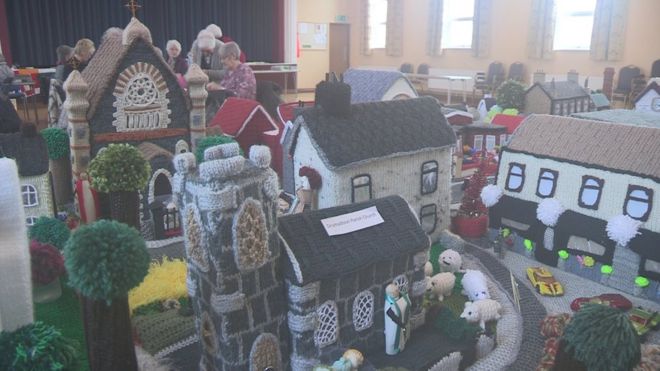 Cloughmills шерстяная модель деревни