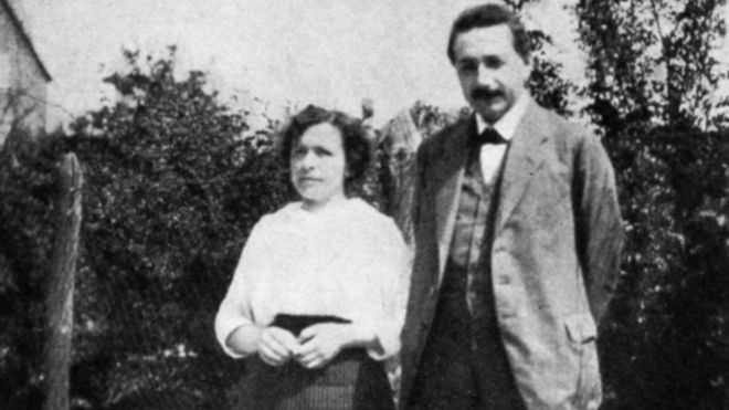 Milena com o marido, Albert Einstein