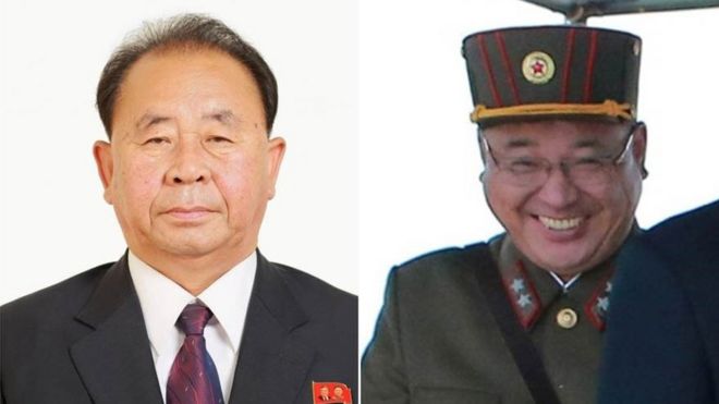 Composite showing North Korean missile developers Ri Pyong-chol and Kim Jong-sik