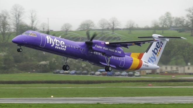 A 78-seat Bombardier Q400 aircraft