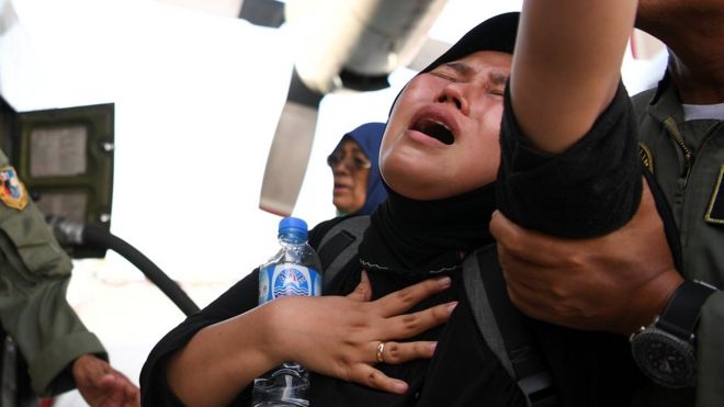 Mujer llorando, Indonesia