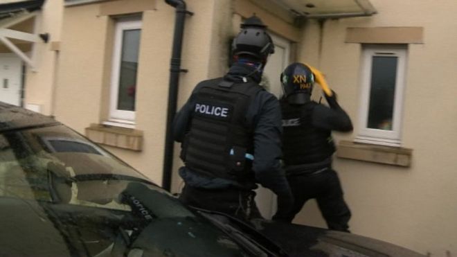 A police drugs raid