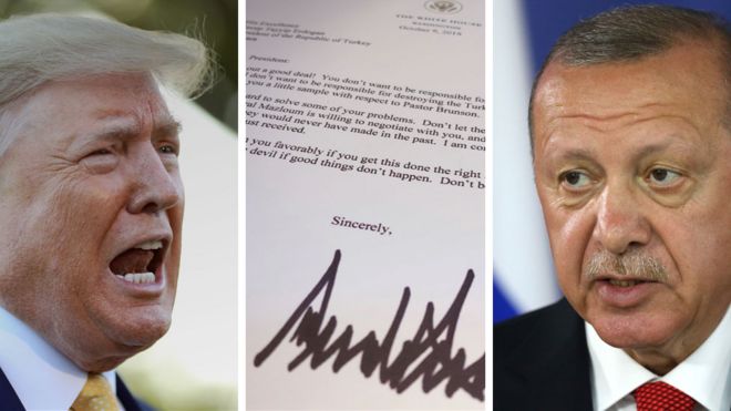  Turkish President Erdogan throws President Trump's letter into the trash