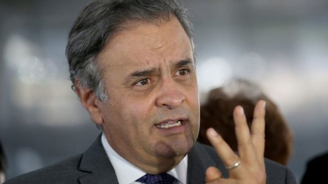 O senador Aécio Neves