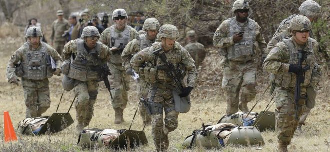 Американские солдаты на тренировке в Дондюше, Южная Корея (2018)