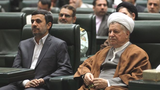 اکبر هاشمی رفسنجانی و محمود احمدی‌نژاد