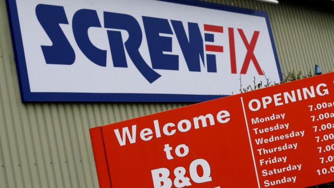 Знаки Screwfix и B & Q