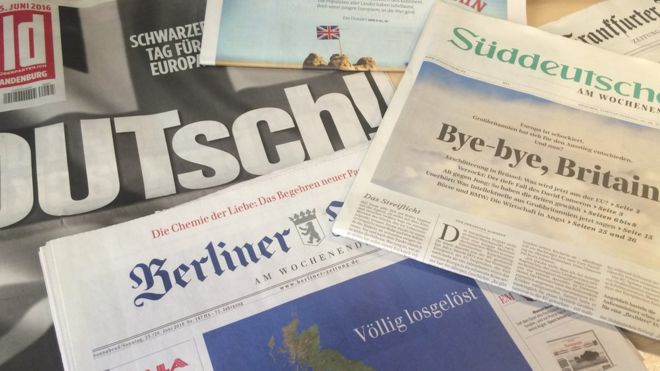 Немецкие газеты реагируют на голосование Великобритании о выходе из ЕС