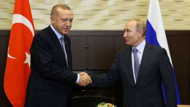 Vladímir Putin y Recep Tayyip Erdogan.