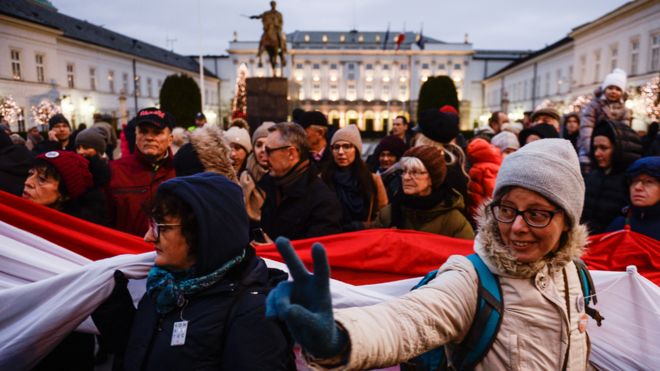 March against judicial reforms in Warsaw, 11 Jan 20