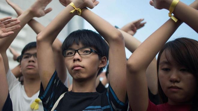 Joshua Wong tổ chức biểu tình qui mô lớn