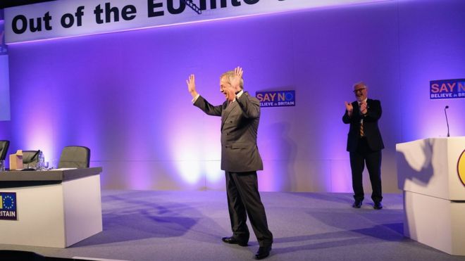 Найджел Фараж на конференции UKIP