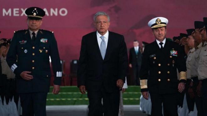 El presidente López Obrador propuso una Guardia Nacional integrada por militares.